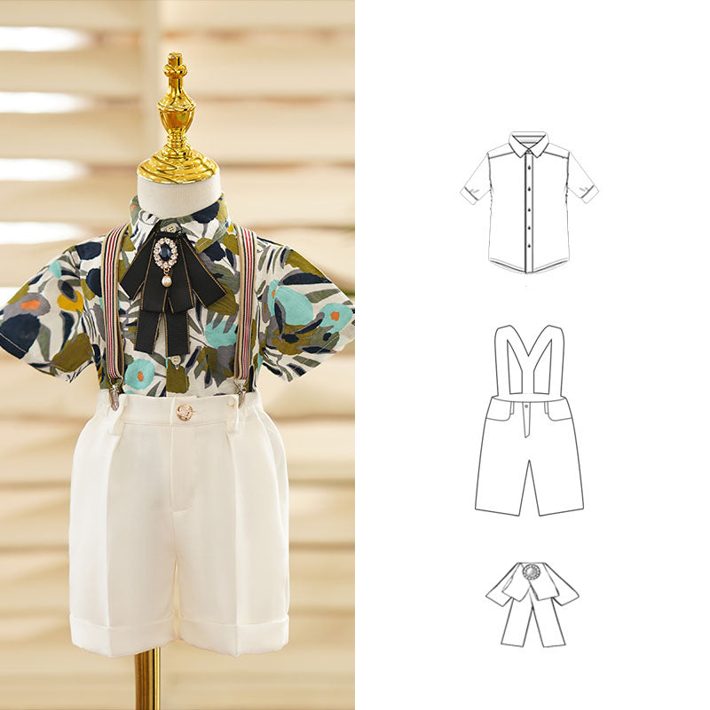 Ensemble de costume-gilet de bébé d'été pour mariage et premier anniversaire