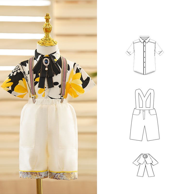 Ensemble costume gilet formel pour garçon, mignon pour l'été, anniversaire ou mariage