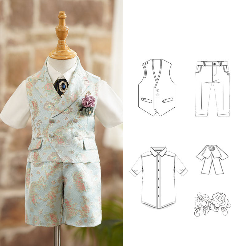 Ensemble costume de mariage formel d'été pour garçon