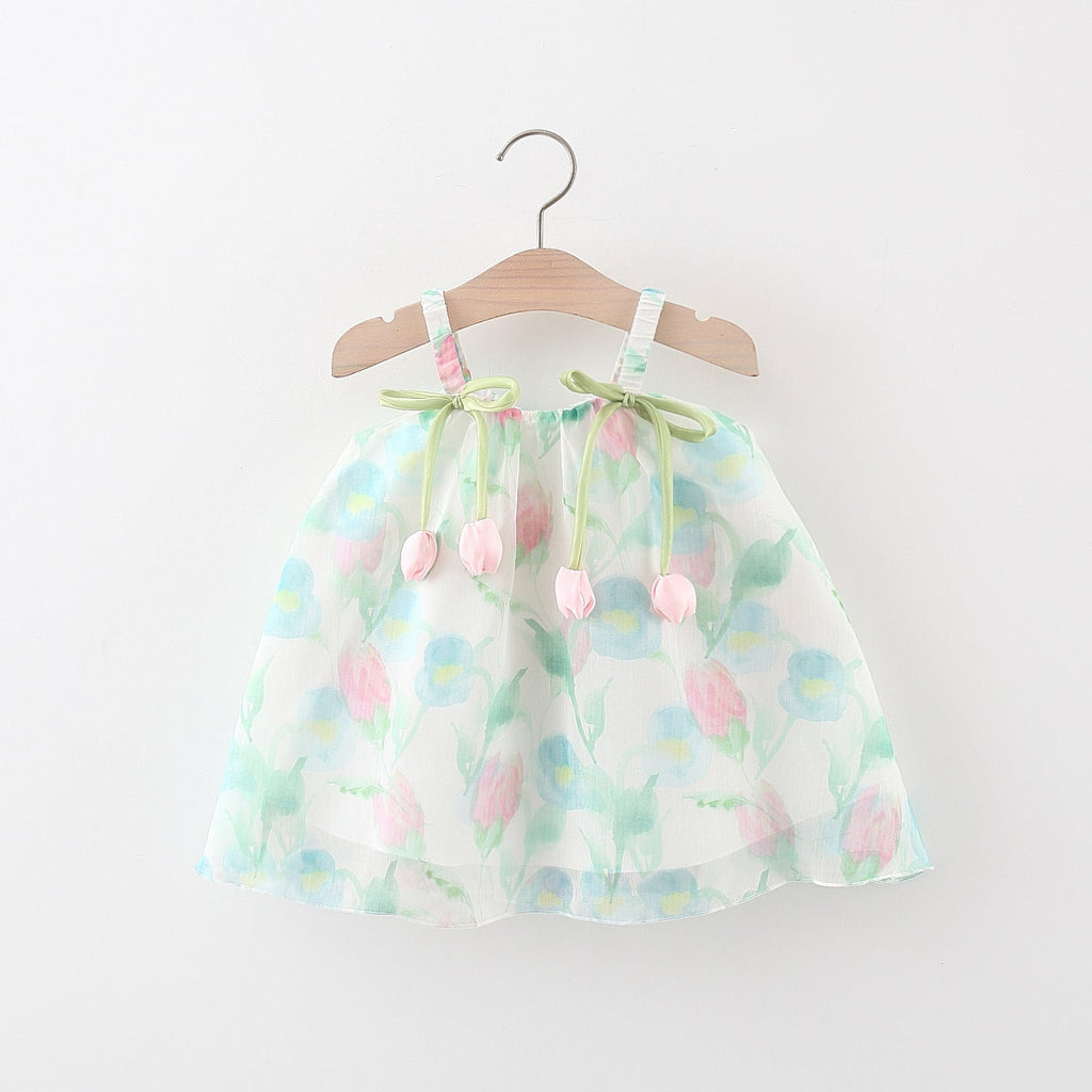 Robe de Vacances Fille Robe de Plage d'Été Fille