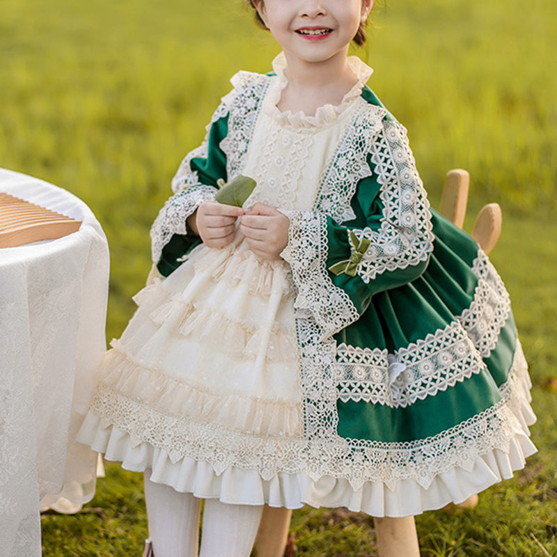 Robe de première communion pour bébé fille, robe de soirée pour tout-petits, robe de cérémonie en dentelle florale pour gâteau