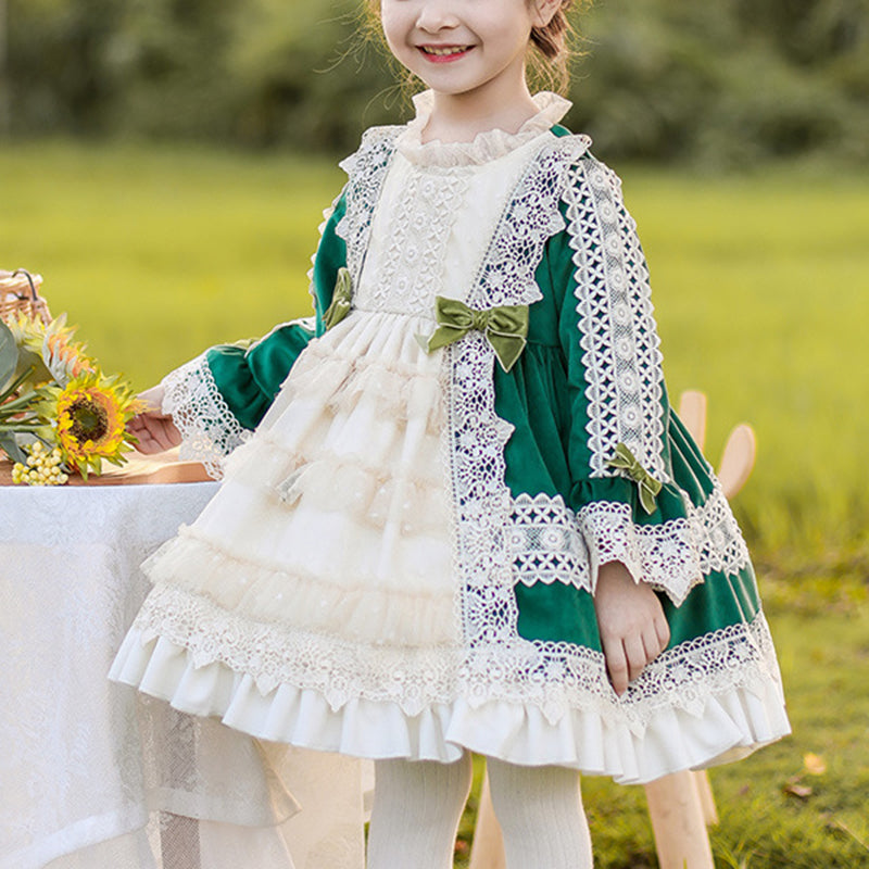 Robe de première communion pour bébé fille, robe de soirée pour tout-petits, robe de cérémonie en dentelle florale pour gâteau