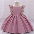 Robes de soirée d'anniversaire pour bébé fille, petites robes d'été mignonnes à paillettes et nœud, robes de princesse