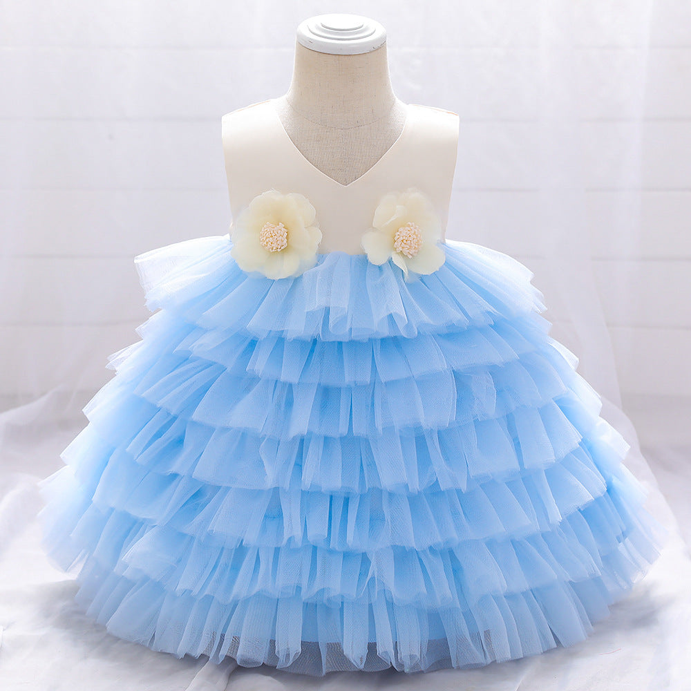 Robes de soirée d'anniversaire pour bébés filles, robe de princesse formelle moelleuse pour tout-petits