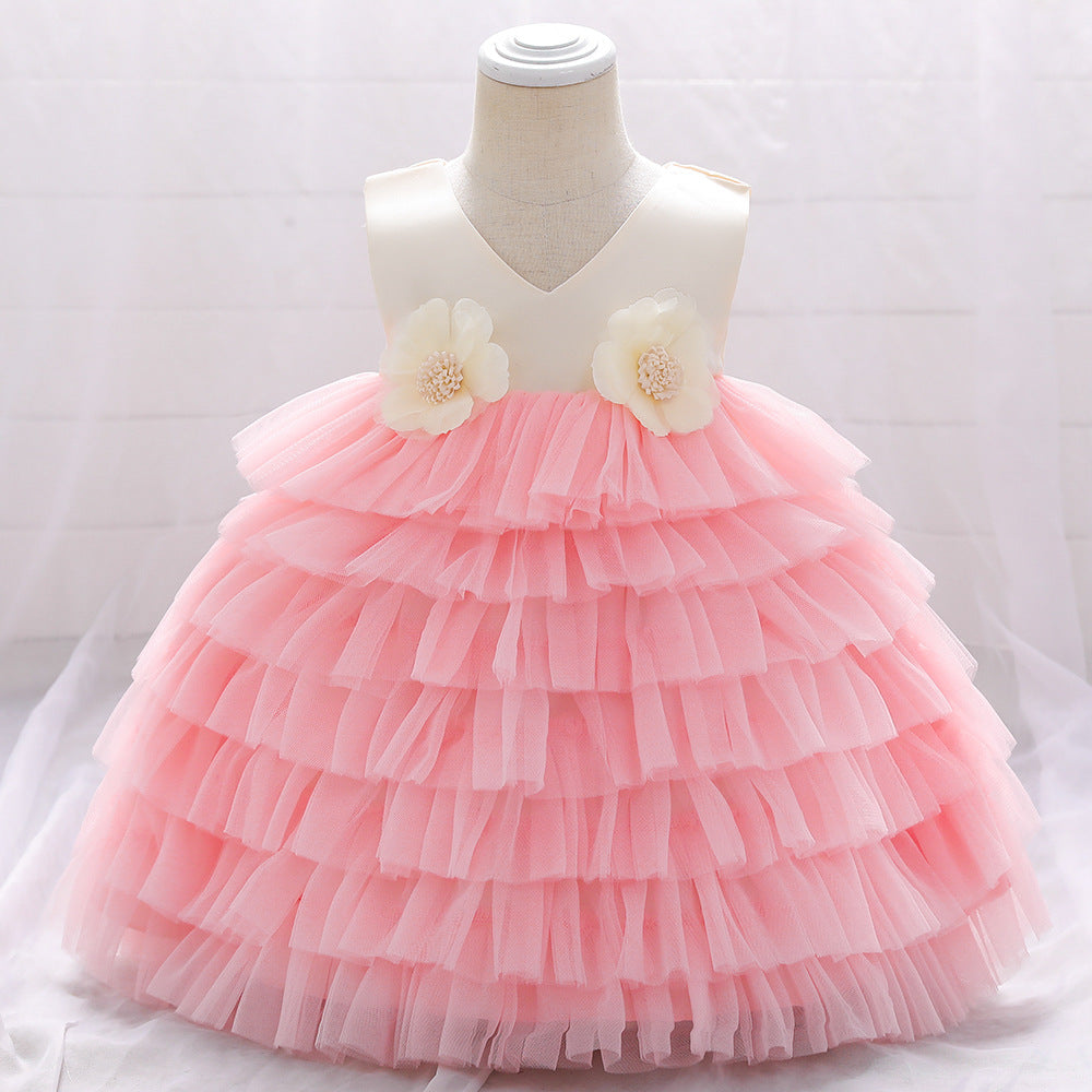 Robes de soirée d'anniversaire pour bébés filles, robe de princesse formelle moelleuse pour tout-petits