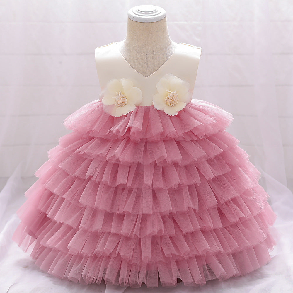 Robes de soirée d'anniversaire pour bébés filles, robe de princesse formelle moelleuse pour tout-petits