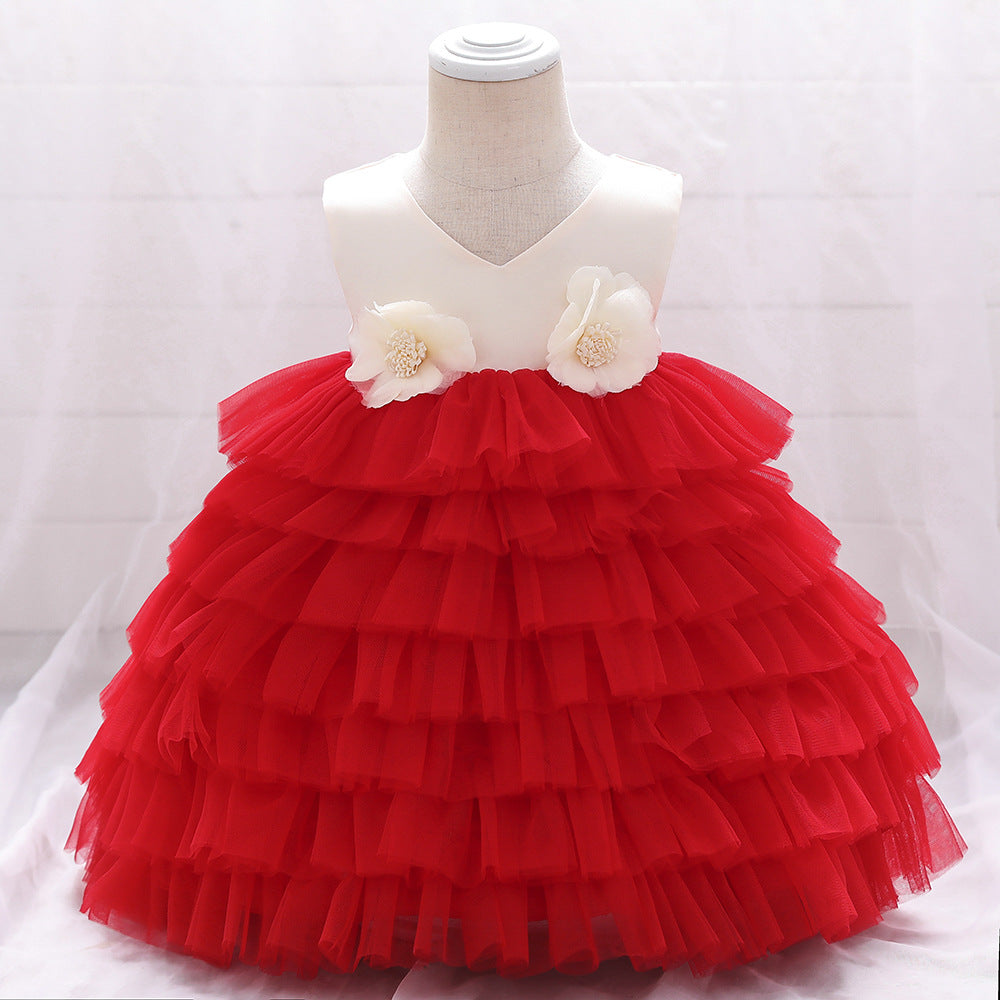 Robes de soirée d'anniversaire pour bébés filles, robe de princesse formelle moelleuse pour tout-petits