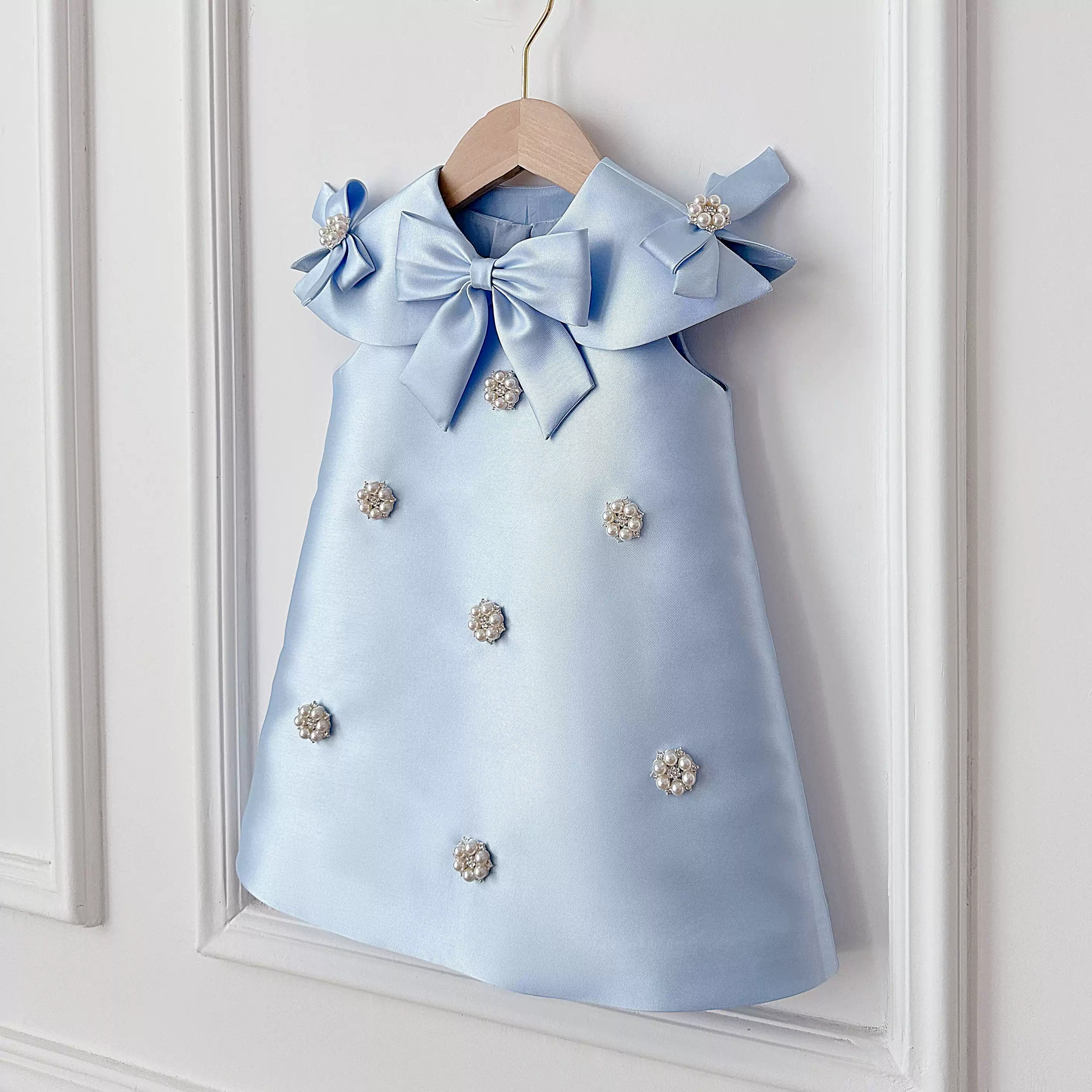 Robe de Perles Mignonne pour Bébé Fille Robe de Concours de Beauté Robes de Première Communion pour Tout-petits