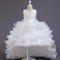 Robe de princesse pour concours de beauté pour fille, robe de soirée d'anniversaire moelleuse à sequins pour bébé fille