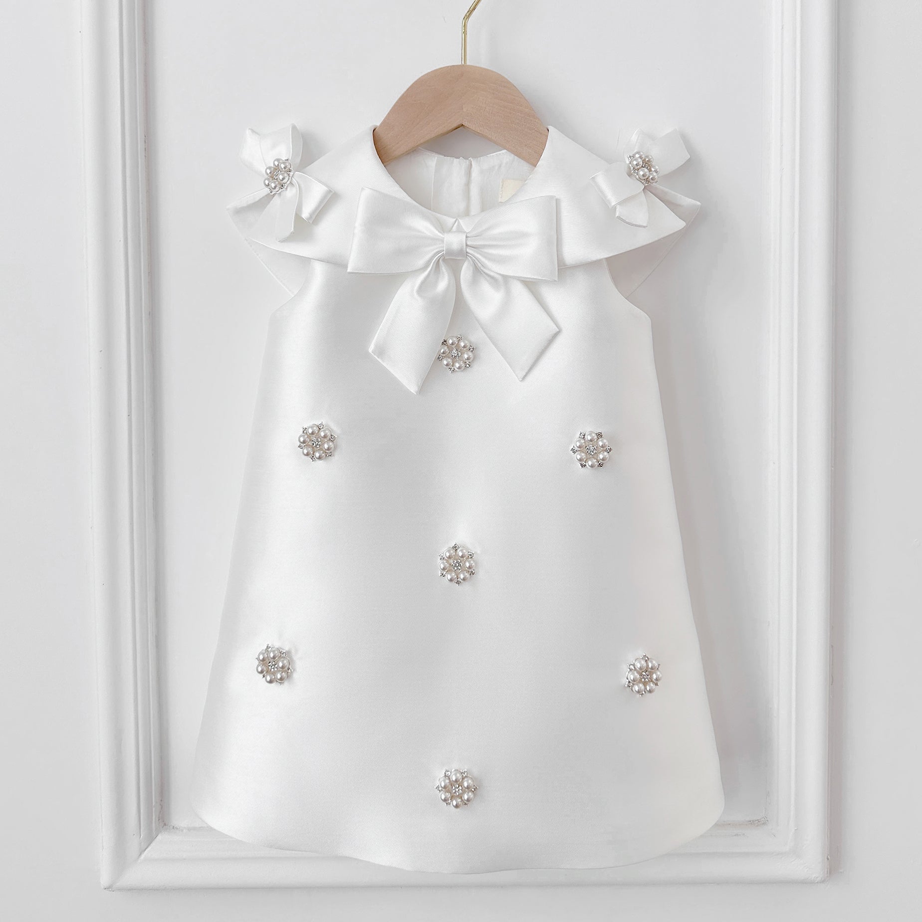 Robe de Perles Mignonne pour Bébé Fille Robe de Concours de Beauté Robes de Première Communion pour Tout-petits