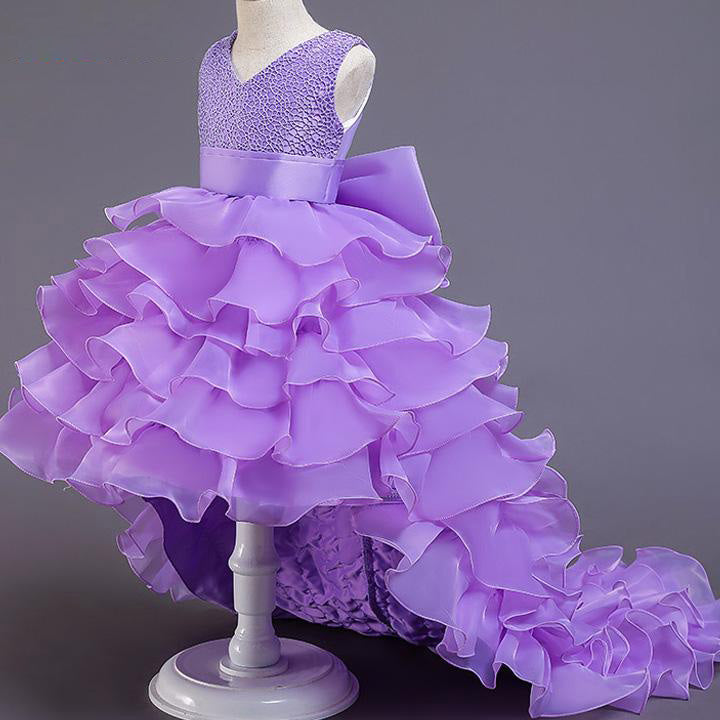 Robe de princesse pour concours de beauté pour fille, robe de soirée d'anniversaire moelleuse à sequins pour bébé fille