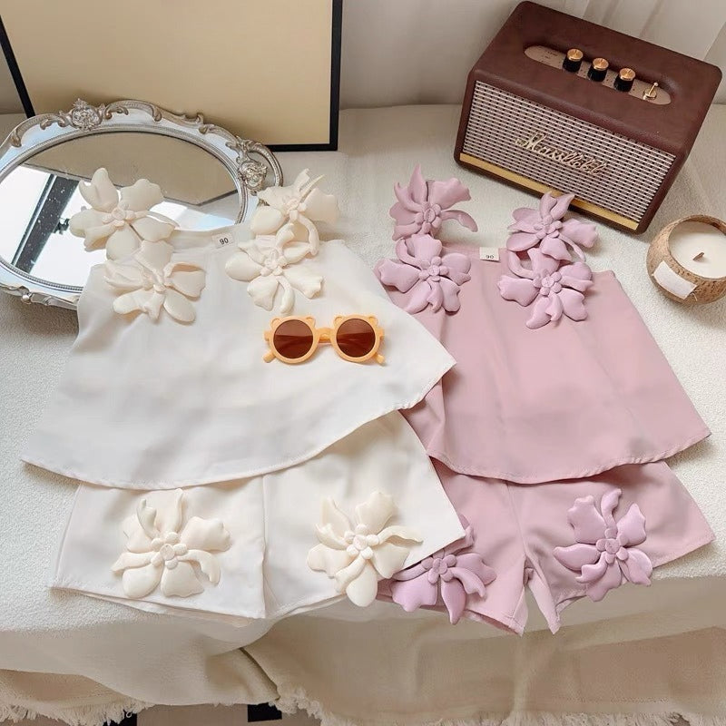 Tenue de villégiature pour filles Tenue de vacances d'été pour filles Ensemble deux pièces