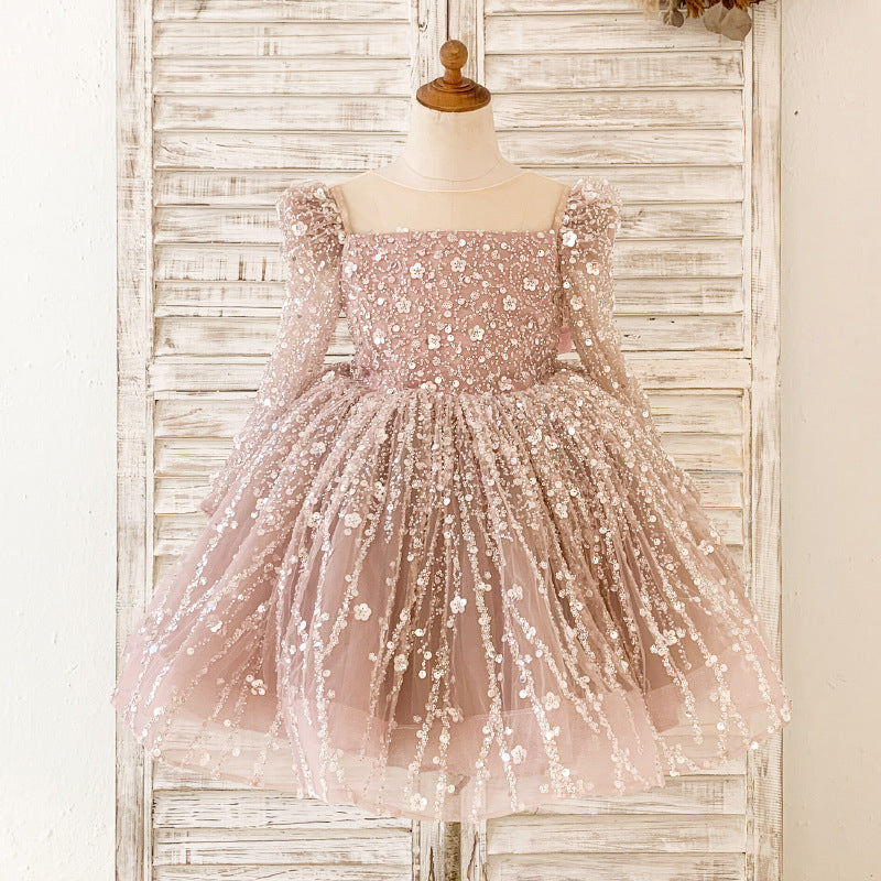 Élégante robe de première communion pour bébé fille, robe de princesse pour concours de beauté de tout-petits