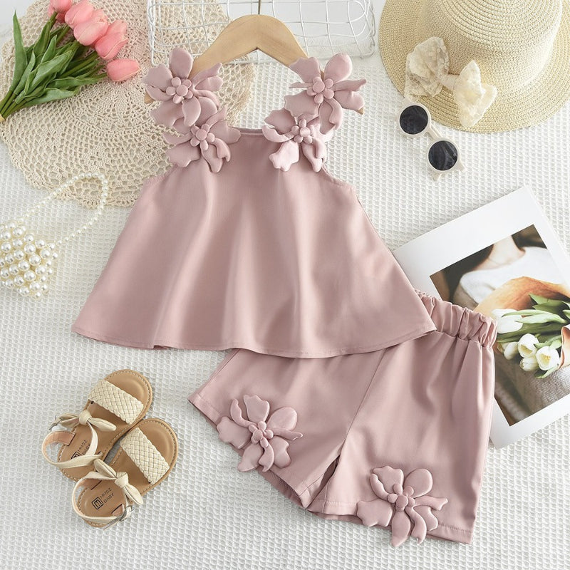 Tenue de villégiature pour filles Tenue de vacances d'été pour filles Ensemble deux pièces