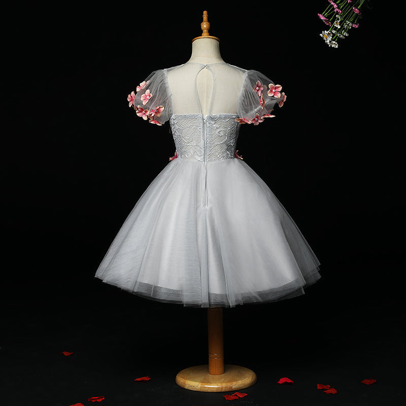 Robe de demoiselle d'honneur Tutu bébé Fille Robe de soirée Princesse Broderie Imprimée Mignonne