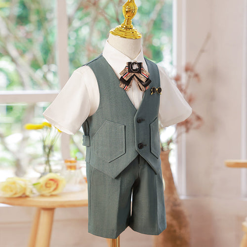 Costume d'été garçon, mariage, anniversaire, fête, gilet, costume