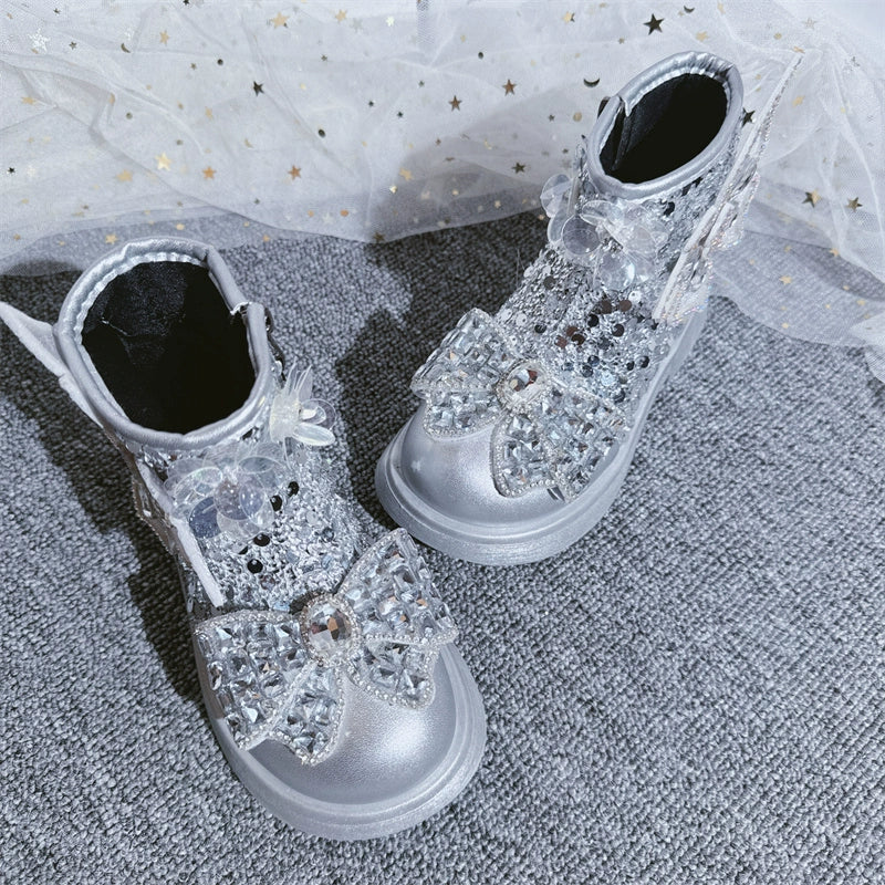 Nouvelles bottes de princesse en strass pour filles - Collection automne