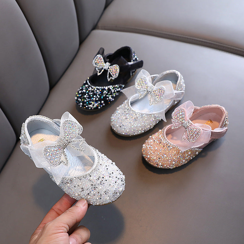Chaussures Princesse Bébé Fille d'été avec Nœud en Strass