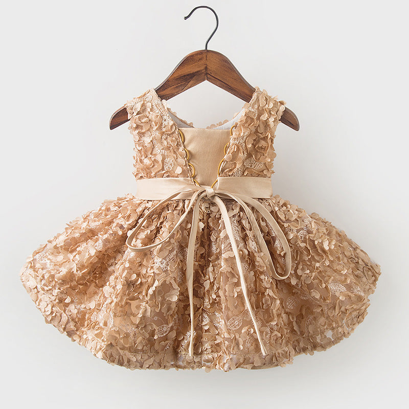 Robes de soirée fille bébé, Robe de Pâques, Robes confortables en maille pour filles, Robe de bal pour tout-petits