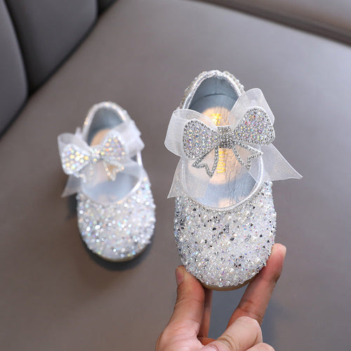 Chaussures Princesse Bébé Fille d'été avec Nœud en Strass