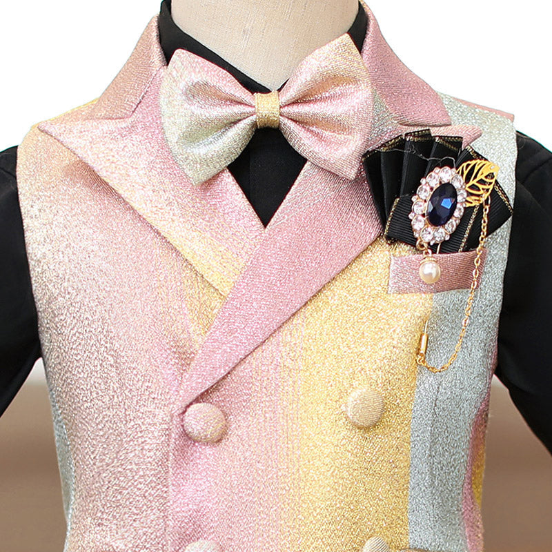 Ensemble de costume formel multicolore d'été pour anniversaire d'enfant garçon