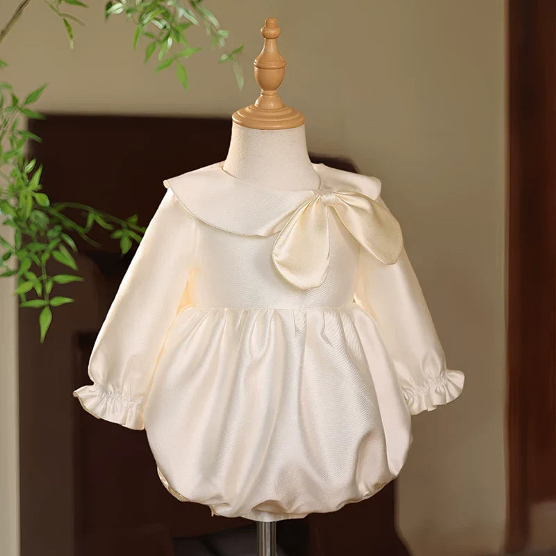 Robes de demoiselle d'honneur Robes de baptême pour filles Barboteuse de communion pour tout-petemps