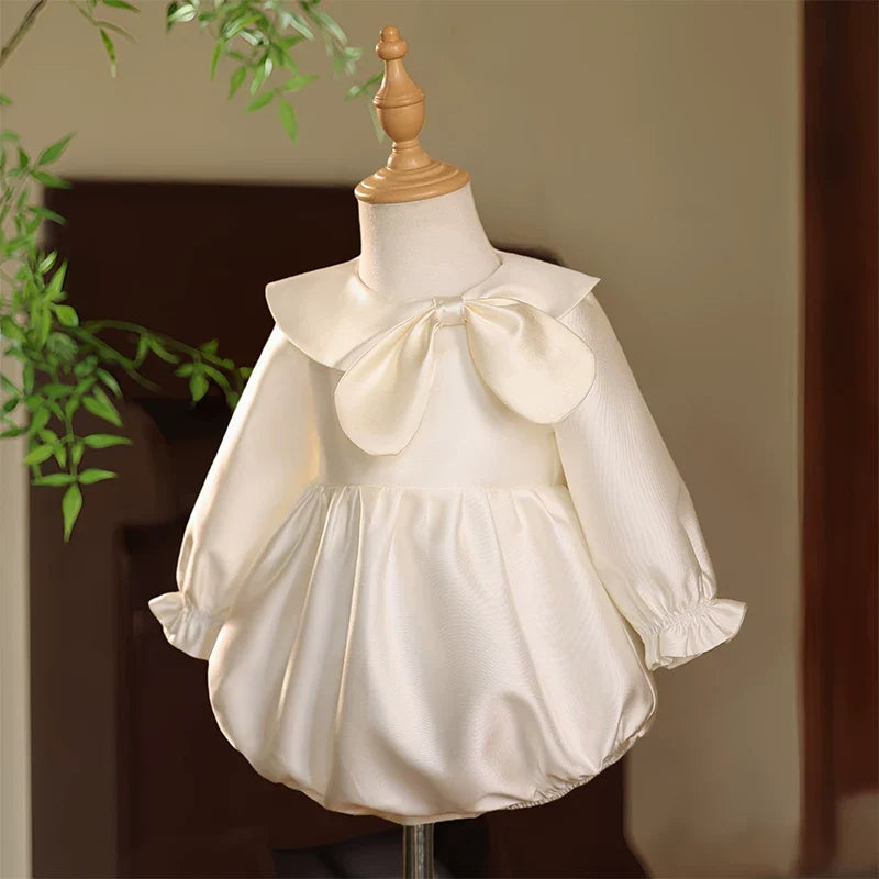Robes de demoiselle d'honneur Robes de baptême pour filles Barboteuse de communion pour tout-petemps