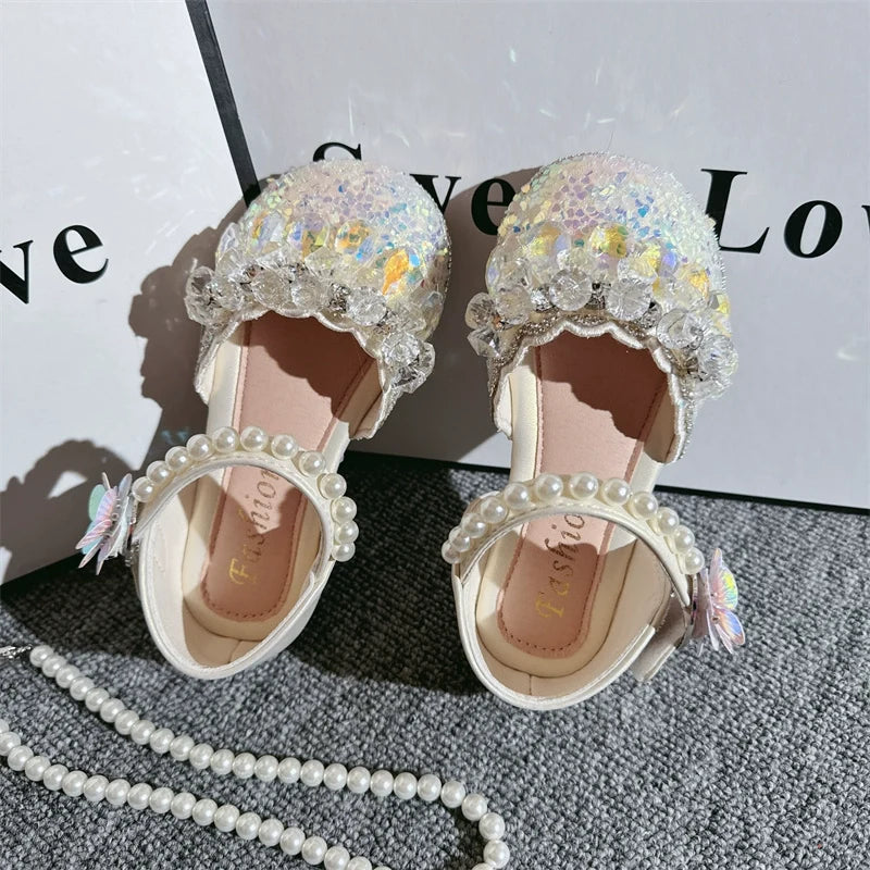Filles Pendentif Strass Chaussures de Princesse Fantaisie