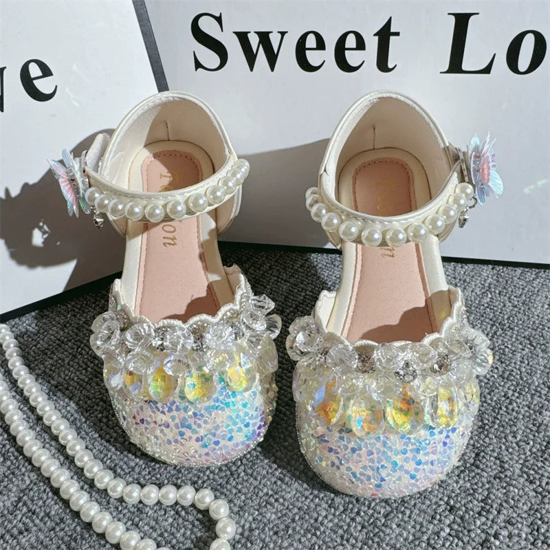 Filles Pendentif Strass Chaussures de Princesse Fantaisie