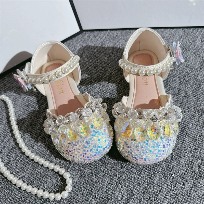 Filles Pendentif Strass Chaussures de Princesse Fantaisie