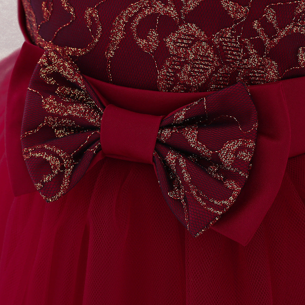 Robes de soirée d'anniversaire pour bébés filles, robes d'été sans manches en dentelle moelleuse et mignonne pour tout-petaines, robes de princesse formelles