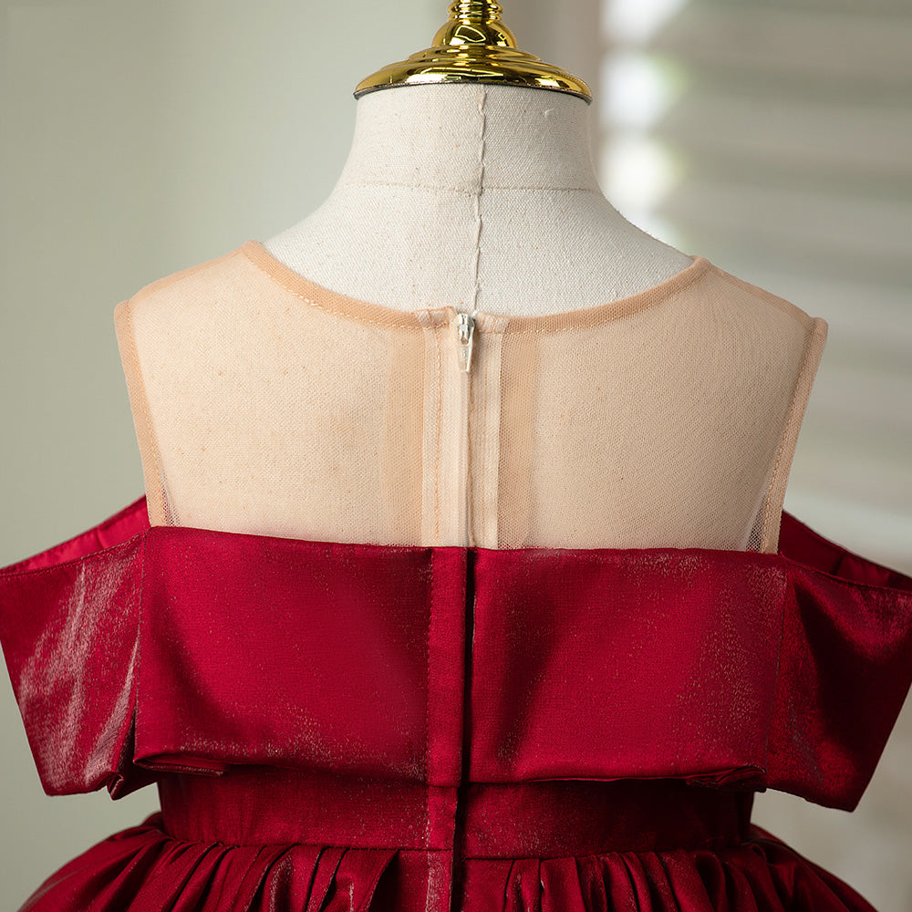 Robe de Noël pour fille, Robes de bal pour tout-petits, Robe de cérémonie rouge bouffante pour bébé fille, première communion, fête d'anniversaire