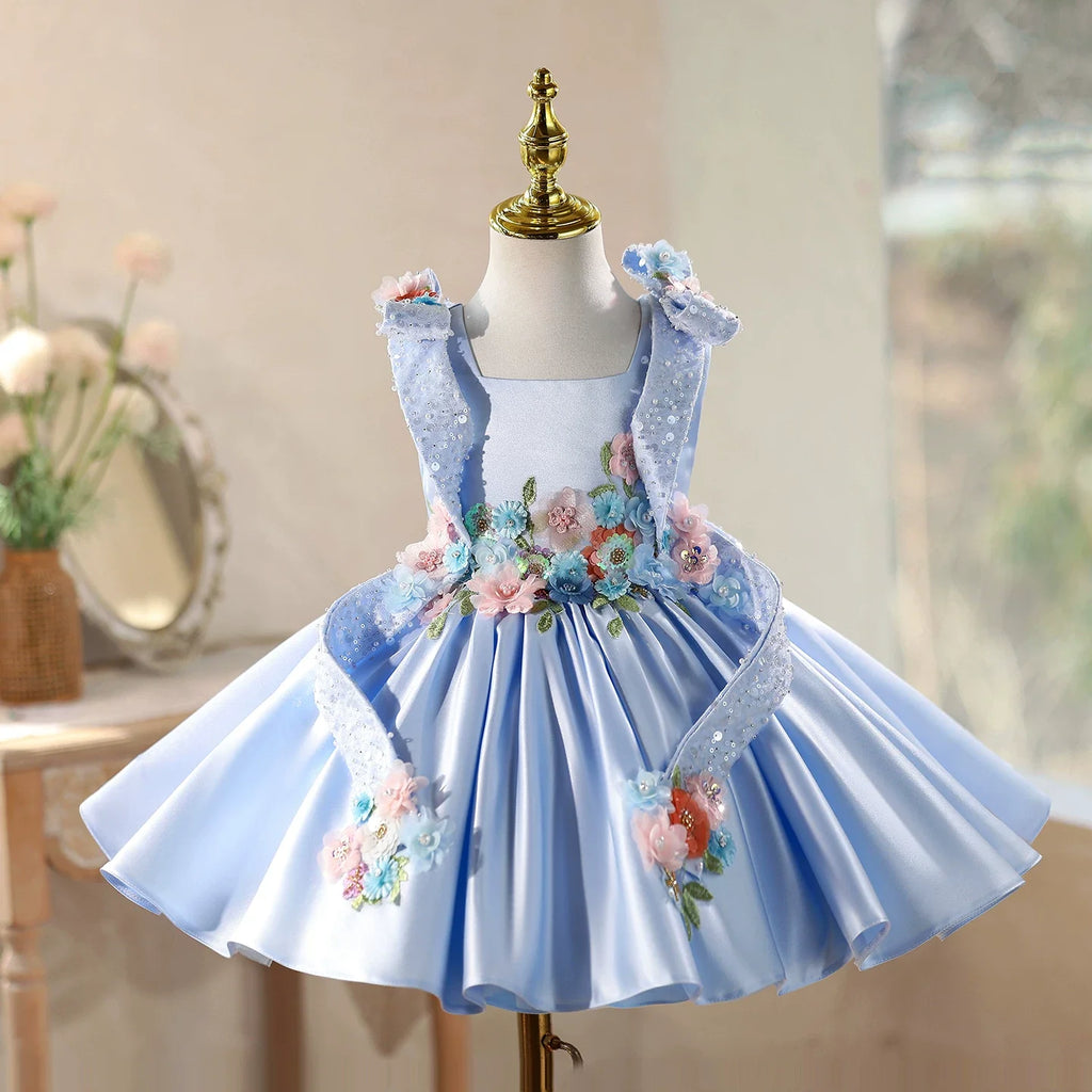 Robes de Princesse d'Anniversaire pour Fille, Robes de Fête pour Fille, Robes de Demoiselle d'Honneur pour Enfant