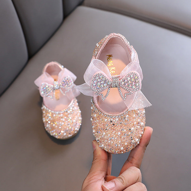 Chaussures Princesse Bébé Fille d'été avec Nœud en Strass