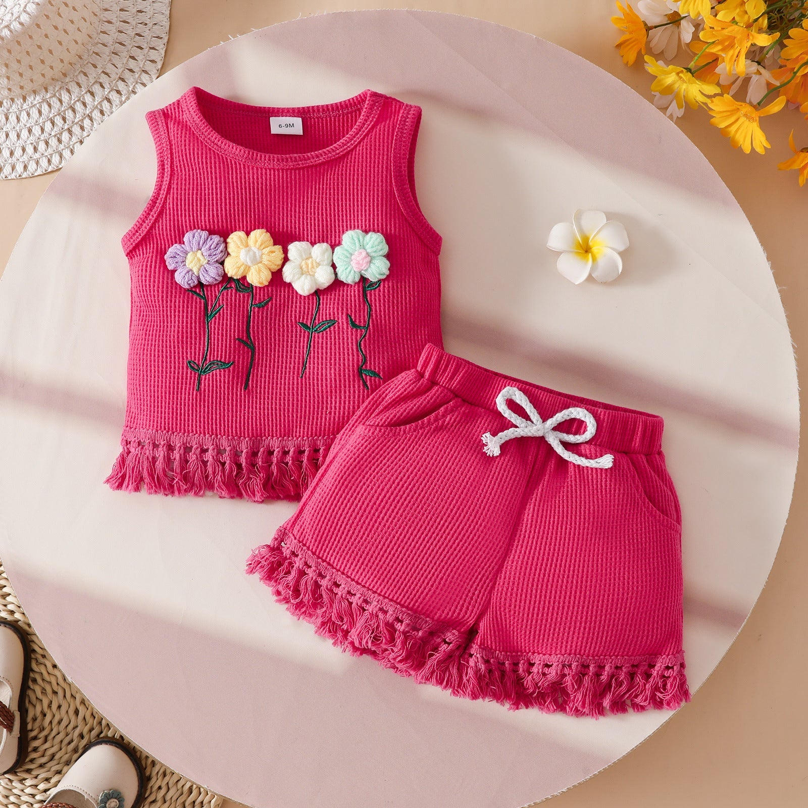Ensemble deux pièces décontracté de vacances pour filles, adorable tenue d'anniversaire pour filles