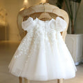 Robe de baptême d'été blanche pour bébé fille, robe de princesse pour fête d'anniversaire pour tout-petits