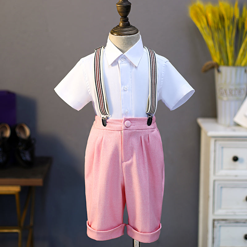 Ensemble de costume formel pour bébé garçon pour mariage d'été, style britannique