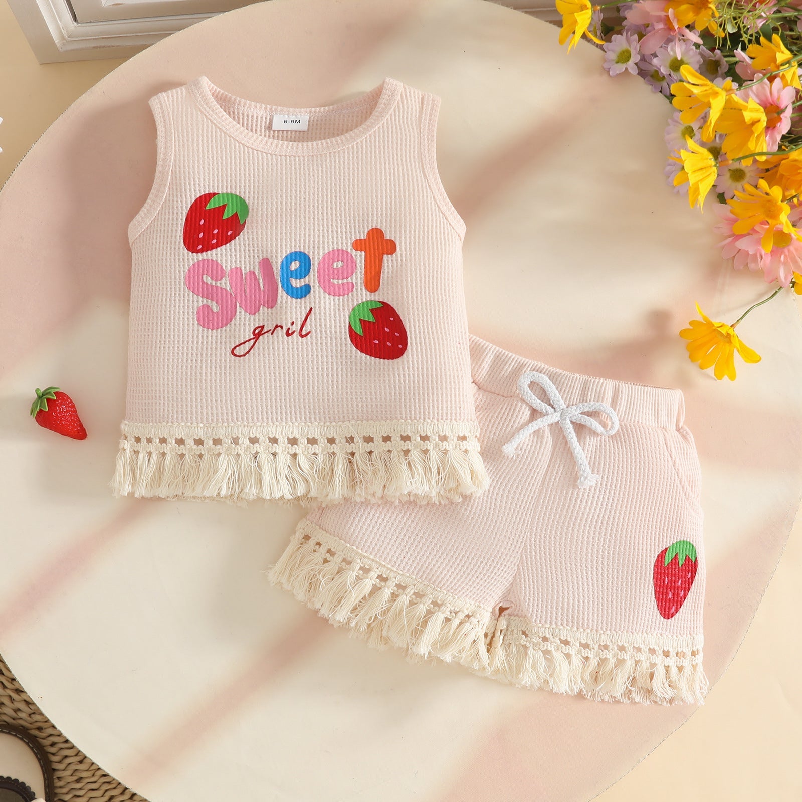 Ensemble deux pièces décontracté de vacances pour filles, adorable tenue d'anniversaire pour filles