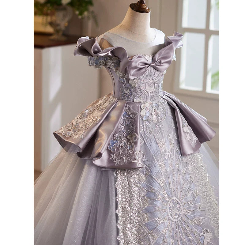 Robes de fille d'honneur Robes de soirée pour filles Robes de bal pour tout-petits