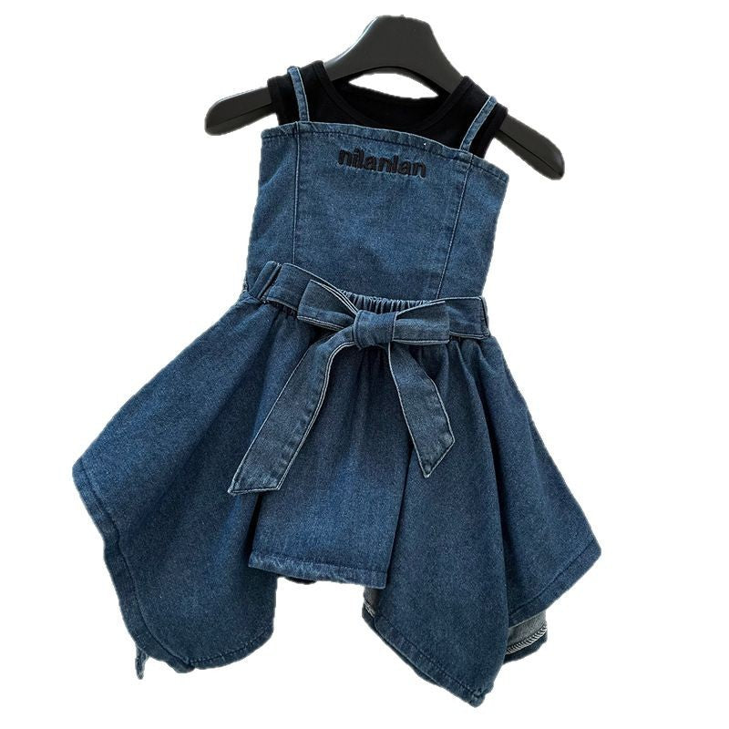 Ensemble deux pièces style preppy pour filles - tenue d'été