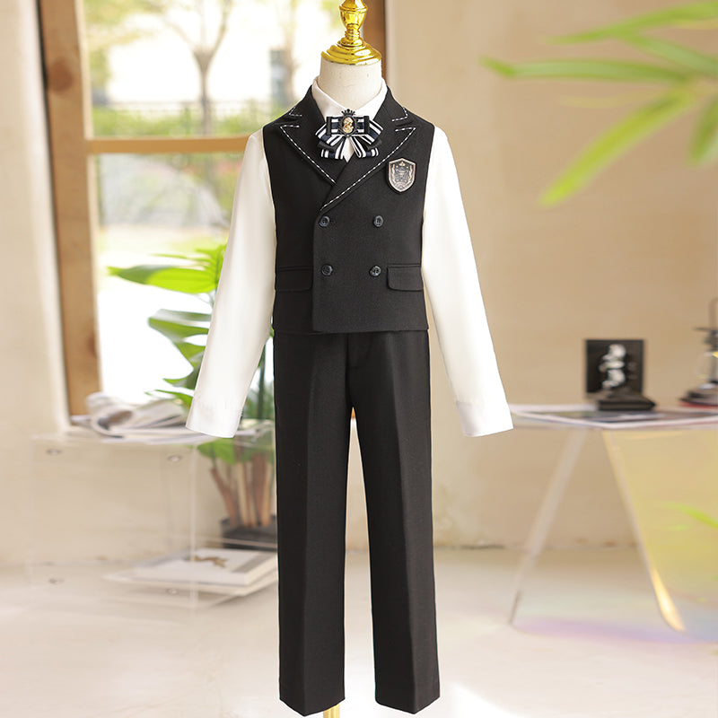 Ensemble gilet-costume d'été pour garçon (mariage ou anniversaire)