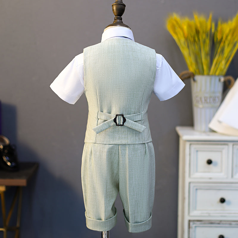 Ensemble costume gilet bébé pour mariage d'été ou anniversaire