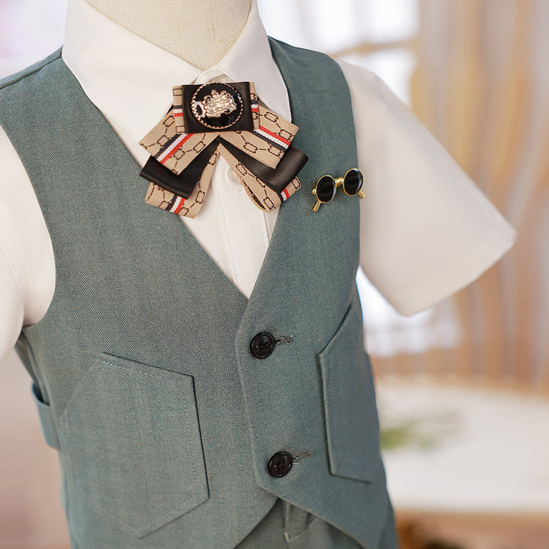 Costume d'été garçon, mariage, anniversaire, fête, gilet, costume