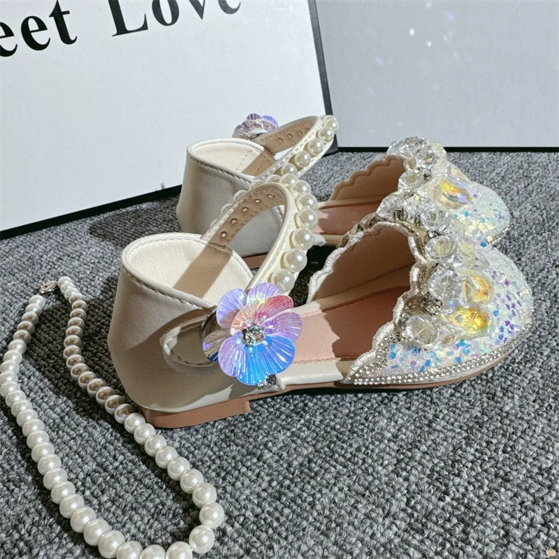 Filles Pendentif Strass Chaussures de Princesse Fantaisie