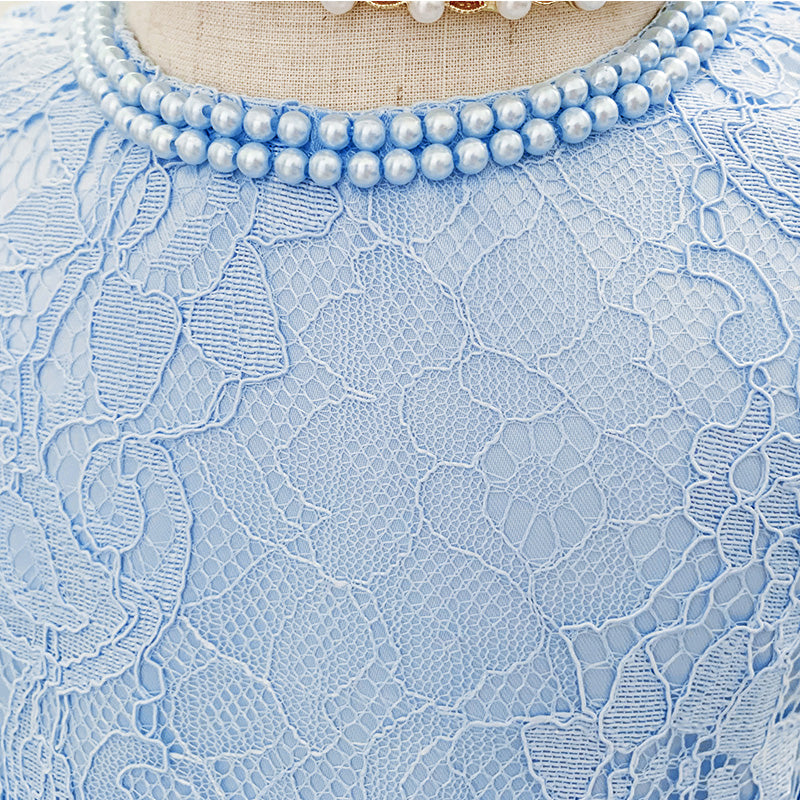 Robe de Princesse pour Bébé Fille Robe sans Manches en Dentelle Nœud Papillon Robe de Soirée d'Anniversaire Robe de Bal pour Fille