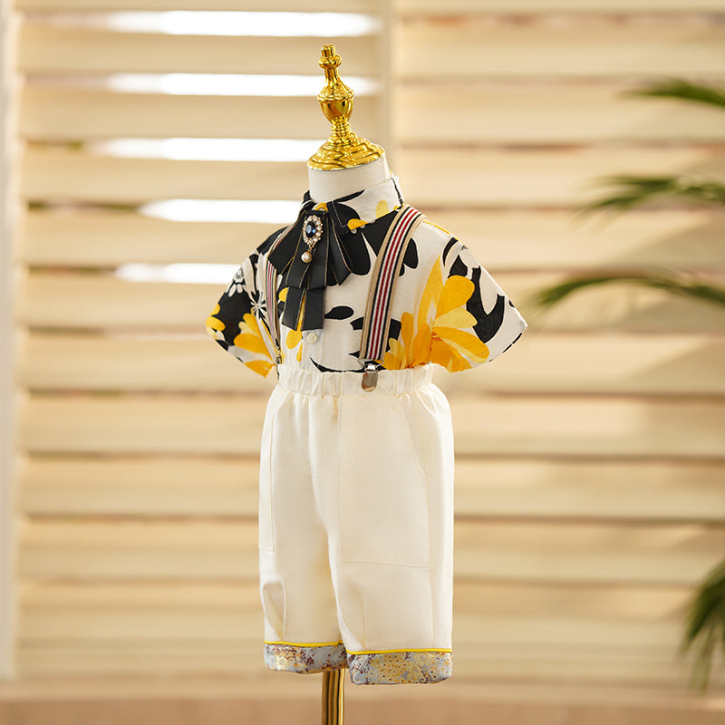 Ensemble costume gilet formel pour garçon, mignon pour l'été, anniversaire ou mariage