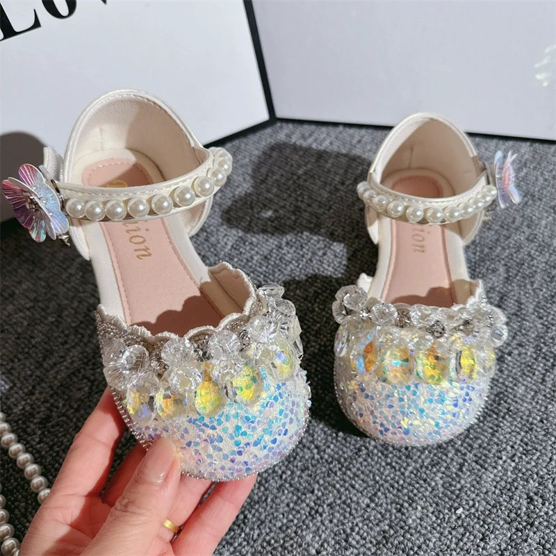 Filles Pendentif Strass Chaussures de Princesse Fantaisie