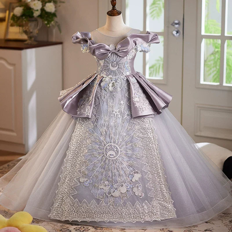 Robes de fille d'honneur Robes de soirée pour filles Robes de bal pour tout-petits