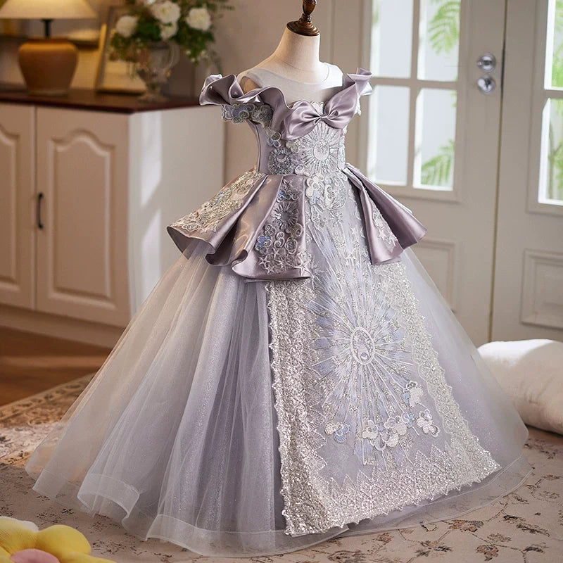 Robes de fille d'honneur Robes de soirée pour filles Robes de bal pour tout-petits