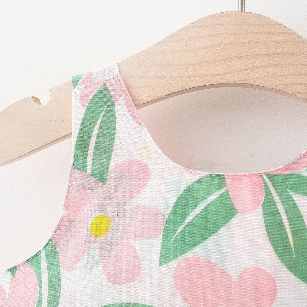 Robe fleurie de vacances pour fille Robe de soirée pour fille